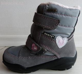 Dětská zimní obuv s membránou Santé, dívčí, barva šedá, OR/30200 SHARK