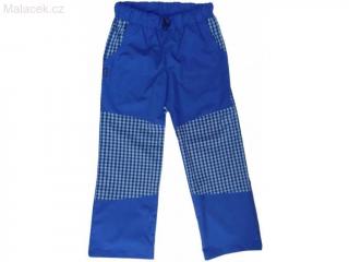 Dětské kalhoty Fantom letní - Královsky modré s modro-tyrkysovou kostkou