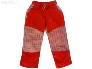 Dětské kalhoty Fantom letní - Oranžové s kostkou
