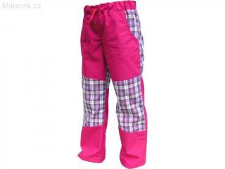Dětské kalhoty Fantom letní - Růžové s kostkou