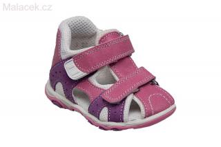Dětské sandále SANTÉ N/810/301/45/75, barva růžová s fialovou