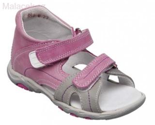 Dětské sandále SANTÉ N/950/802/73/13, barva růžovo-šedá