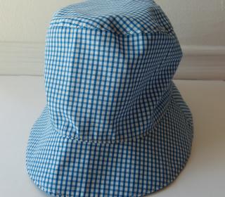 Dětský klobouk Fantom -bílo-modrá kostka