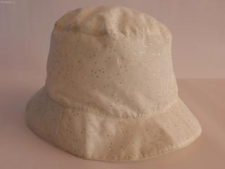 Dětský klobouk Fantom - č. 2 smetanová (stříbrné tečky)