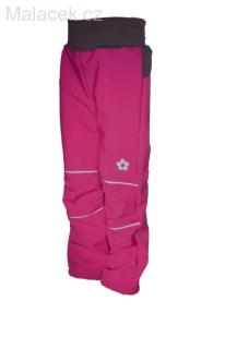 Softshellové kalhoty fuchsiovo-šedé