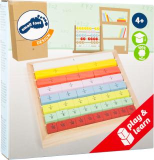 Edukativní tabulka barevná - zlomky (Dřevěná hra)