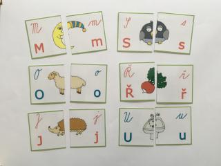 Montessori - Skládačka 4 podoby písmen
