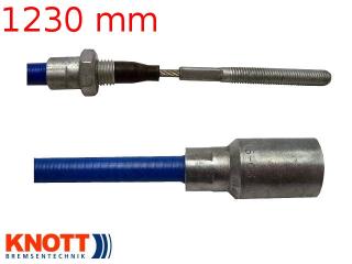 Lanovod brzdový KNOTT nerez 1230/1440mm, závit M8 (Lanovod brzdový KNOTT nerez 1230/1440mm, závit M8)