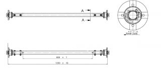 Náprava AL-KO Starr Plus LS ( 750kg) a= 800 mm, 100x4