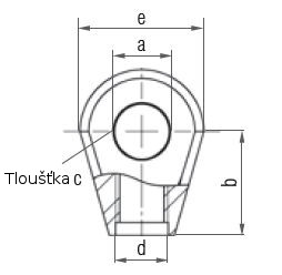 Oko k plynové vzpěře 19x16x12, otvor 10,1mm, pro závit M10 (Oko k plynové vzpěře 19x16x12, otvor 10,1mm, pro závit M10)
