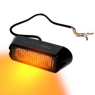 Výstražná záblesková svítilna VISIONPRO, 3x LED, oranžová - NOVINKA (Výstražná záblesková svítilna VISIONPRO, 3x LED, oranžová - NOVINKA)