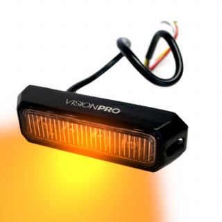 Výstražná záblesková svítilna VISIONPRO, 4x LED, oranžová - NOVINKA (Výstražná záblesková svítilna VISIONPRO, 4x LED, oranžová - NOVINKA)