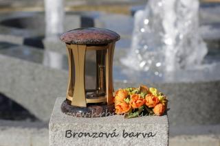 Hřbitovní lampa kámen kov