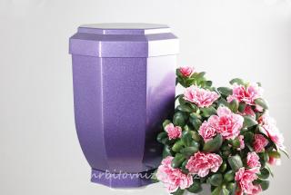 Hřbitovní urna plastová fialová