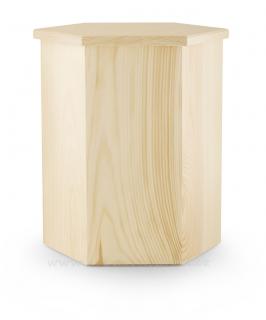 Urna dřevěná borovicová základní (Pohřební urna)