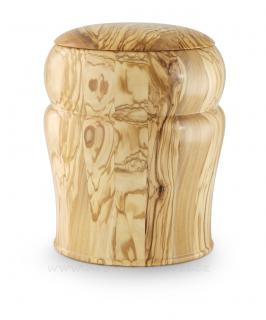 Urna dřevěná olivové dřevo (Pohřební urna)