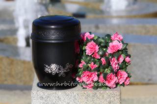 Urna hliníková granitovo černá  (Pohřební urna)