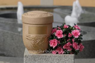 Urna mramolitová bronzová s dekorem jehly