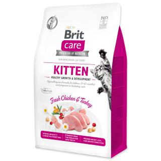 Brit Care Cat GF Kitten 2kg (Kompletní krmivo s čerstvým kuřetem a krůtou pro koťata nebo březí a kojící kočky)
