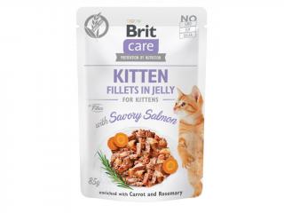 Brit Care Cat Kitten Fillets in Jelly with Savory Salmon 85g (Kapsička pro koťata)