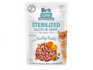 Brit Care Cat Sterilized, Fillets in Gravy with Healthy Rabbit 85g