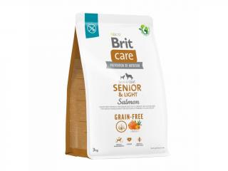 BRIT CARE SeniorLight - Salmon 3kg (Bezobilná receptura LOSOS s BRAMBOREM pro starší psy všech plemen)