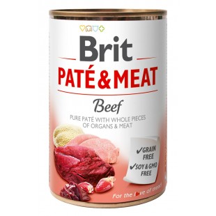 BRIT Paté  Meat Beef 400g (Kompletní krmivo pro psy)