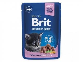 Brit Premium Cat Pouches white fish for Kitten 100g