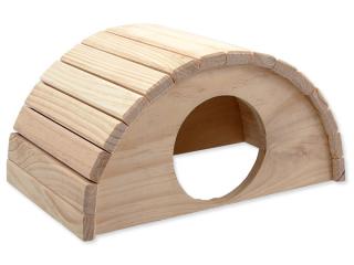 Domek SMALL ANIMAL Půlkruh dřevěný 31x20x15,5cm