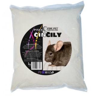 FINE PET Koupací písek pro činčilu 1kg (Důležitý doplněk k chovu činčil)