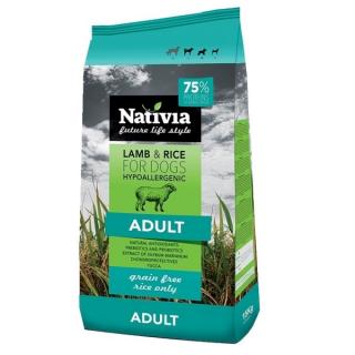 Nativia Adult LambRice 15kg (Hypoalergenní kompletní krmivo pro dospělé psy s jehněčím a rýží)