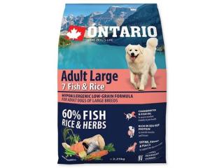 ONTARIO Adult Large 7Fish  Rice 2.25kg (Superprémiové krmivo s rybím masem a rýží pro dospělé psy velkých a obřích plemen)