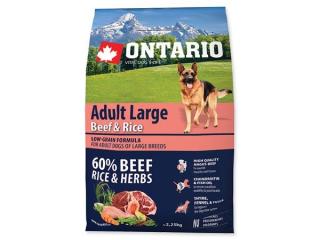 ONTARIO Adult Large Beef  Rice 2.25kg (Superprémiové krmivo s hovězím masem a rýží pro dospělé psy velkých a obřích plemen)