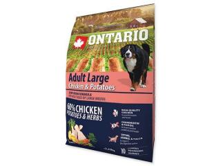 ONTARIO Adult Large Chicken  Potatoes 2.25kg (Superprémiové krmivo s kuřecím masem, bramborami a bylinkami pro dospělé psy velkých plemen)