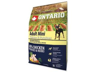 ONTARIO Adult Mini Chicken  Potatoes 2.25kg (Superprémiové krmivo s kuřecím masem, bramborami a bylinkami pro dospělé psy malých plemen)