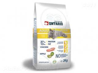 ONTARIO Cat Adult Indoor 2kg (Superprémiové krmivo pro dospělé kočky pro prevenci vzniku bezoáru)