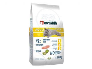ONTARIO Cat Adult Indoor 400g (Superprémiové krmivo pro dospělé kočky pro prevenci vzniku bezoáru )