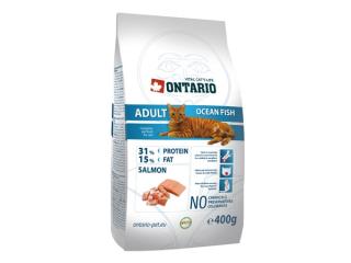 ONTARIO Cat Adult Ocean fish 400g (Superprémiové krmivo pro dospělé kočky s vysokým obsahem lososa.)