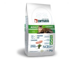 ONTARIO Cat Castrate 2kg (Superprémiové krmivo pro kastrované nebo sterilizované kočky)