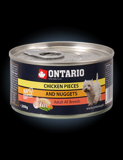 Ontario konzerva Dog Chicken pieces & Chicken nugget 200g