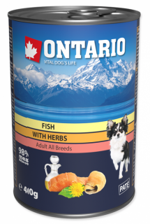 Ontario konzerva Dog mini Multi fish&Salmon Oil 400g