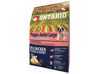 ONTARIO PuppyJunior Large Chicken  Potatoes 2.25kg (Superprémiové krmivo s kuřecím masem, bramborami a bylinkami pro štěňata velkých plemen)