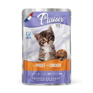 Plaisir cat Kitten kuřecí  100g (Kapsička pro koťata)
