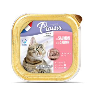 Plaisir cat vanička s lososem 100g (Pro dospělé i kastrované kočky)