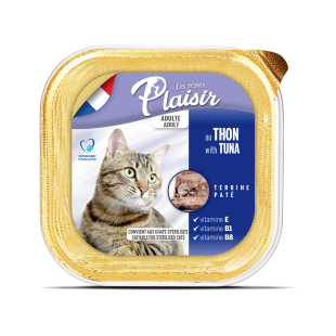 Plaisir cat vanička s tuňákem 100g (Pro dospělé i kastrované kočky)