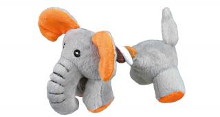 Plyšový slon/pejsek s bavlněnou šňůrou 17cm