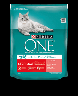 PURINA ONE GK sterilcat s lososem a pšenicí 800g (Kompletní krmivo pro kastrované kočky)