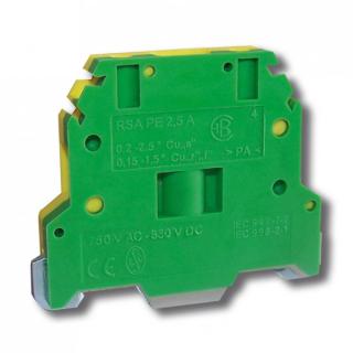 Svorka řadová RSA 2,5 A PE zeleno-žlutá