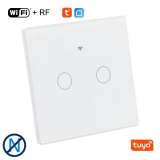 Dvoutlačítkový WiFi vypínač bez "nuly" - Tuya + RF (Dvoutlačítkový vypínač osvětlení ovládaný pomocí WiFi)