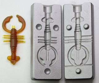 Forma na výrobu gumových nástrah raků 7cm F-507